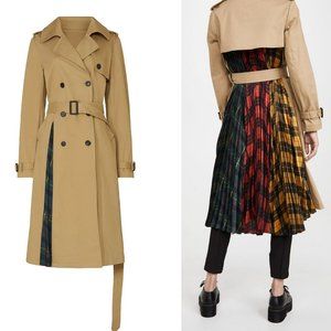 Monse Multi-Tartan Trench Coat